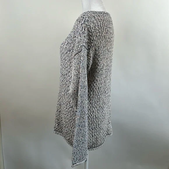 Denim & Co Womens Naturals Boatneck Sweater Top Multi Color Size XS Coastal - Picture 5 of 8